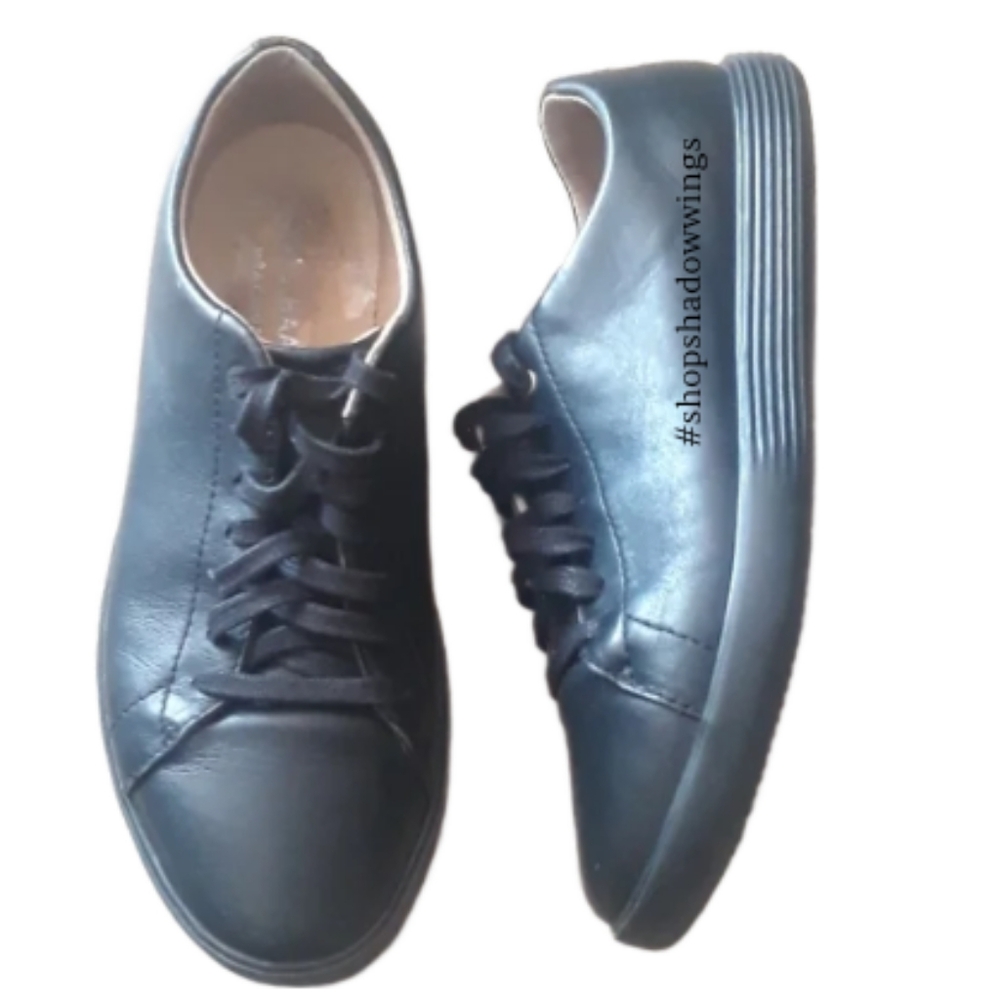 Cole Haan Women's Grand OS Triple Black Sneakers / Sz 8B All Black Low Top Shoes